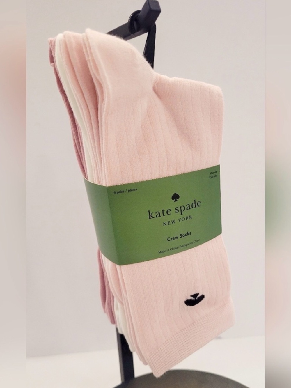 Kate Spade Ribbed Crew Socks - 6 pairs